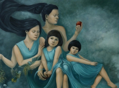 Tranh siêu thực về tình mẫu tử